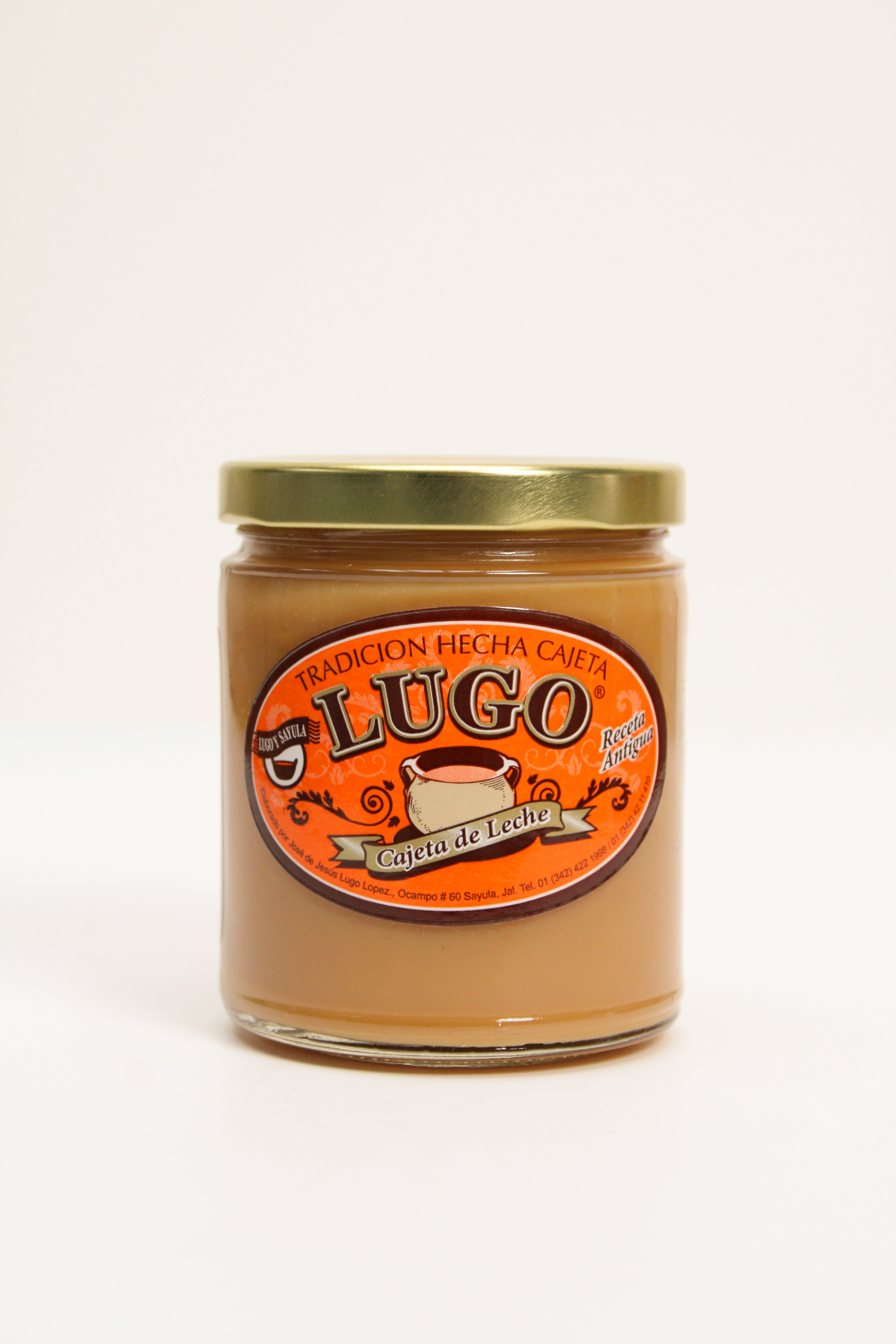 Cajeta artesanal Lugo en frasco chico