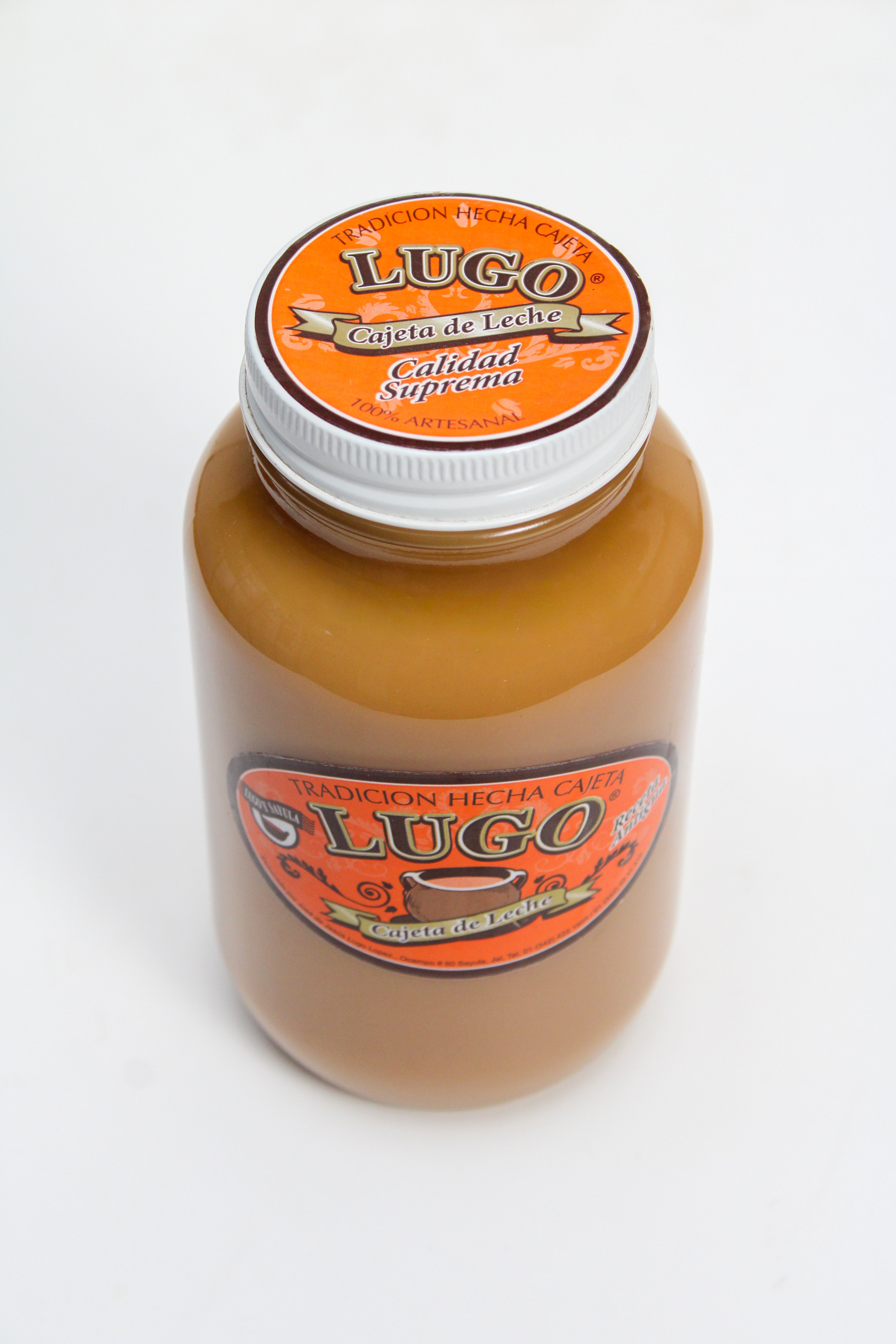 Cajeta artesanal Lugo en frasco grande