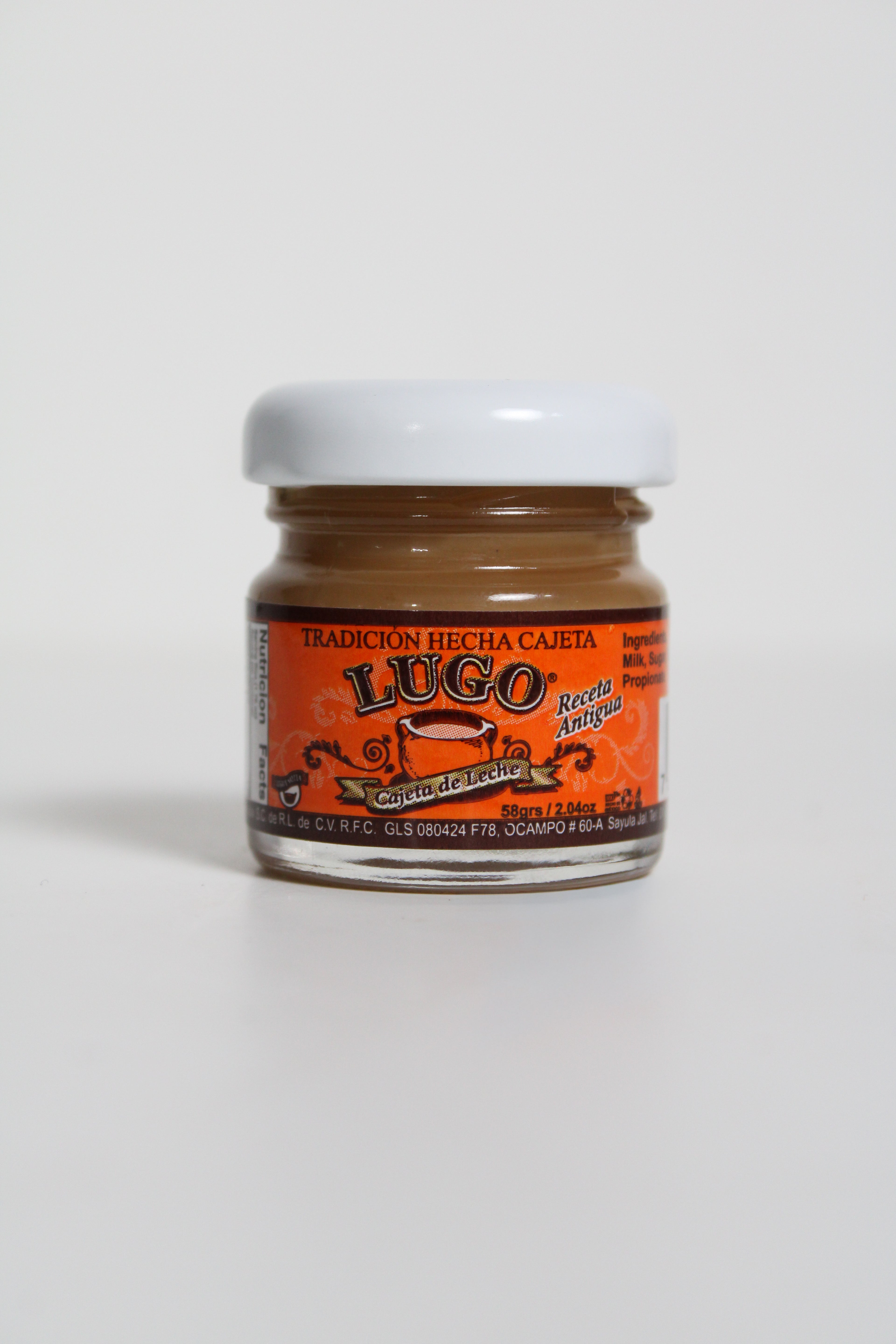 Cajeta artesanal Lugo en frasco mini