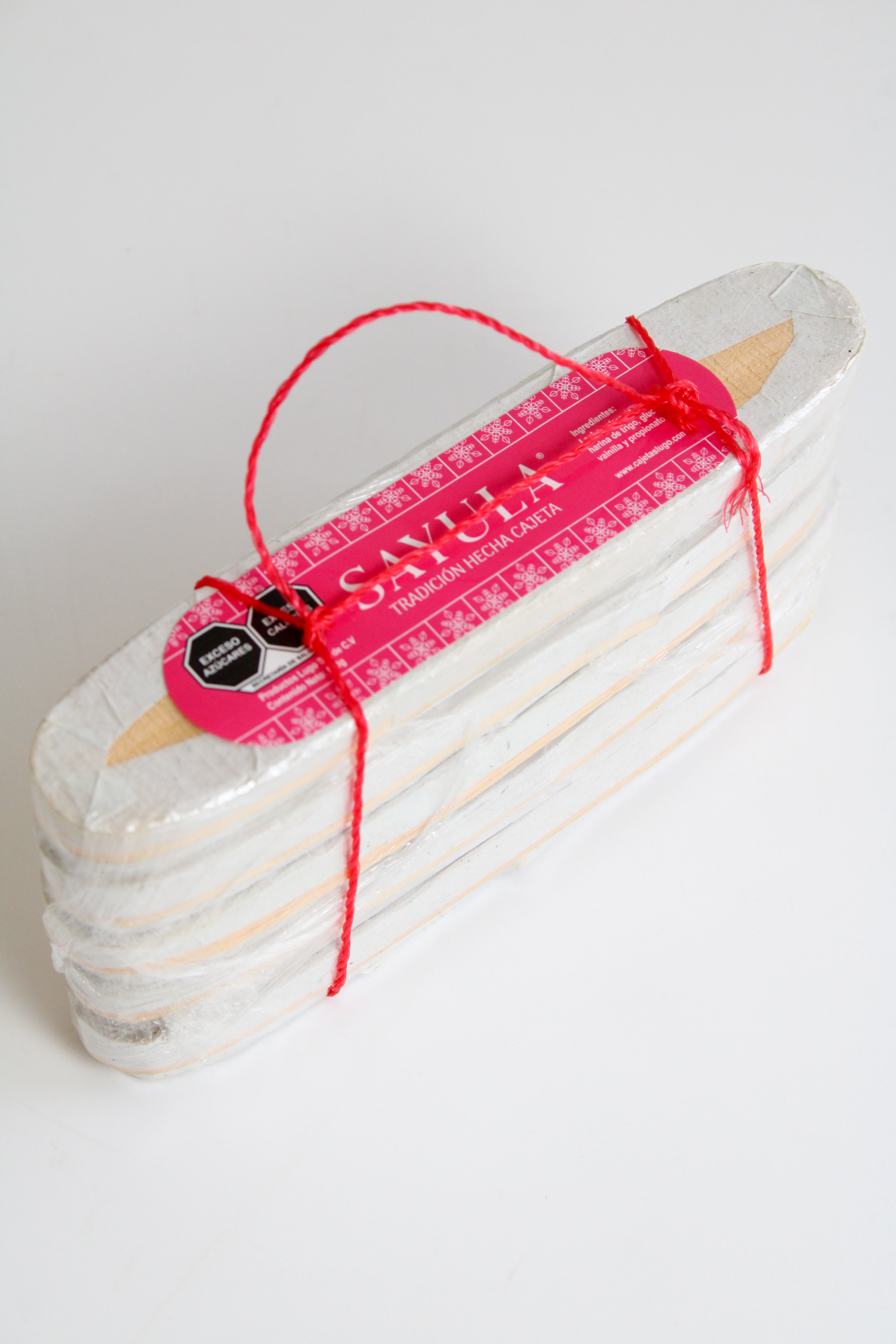 Paquete de cajeta artesanal Sayula tamaño semi-grande empaque madera