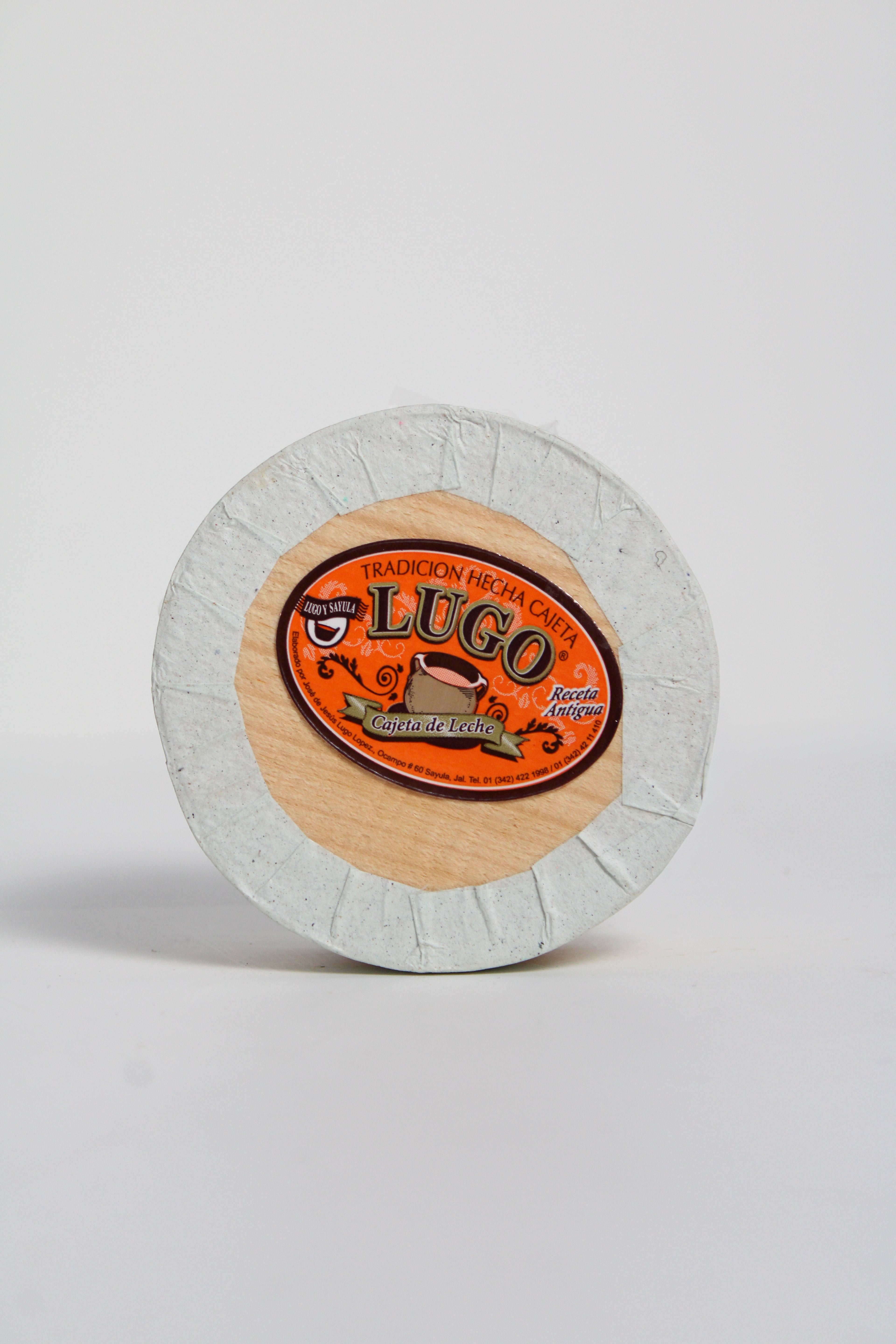 Cajeta artesanal Lugo en envase redondo chico