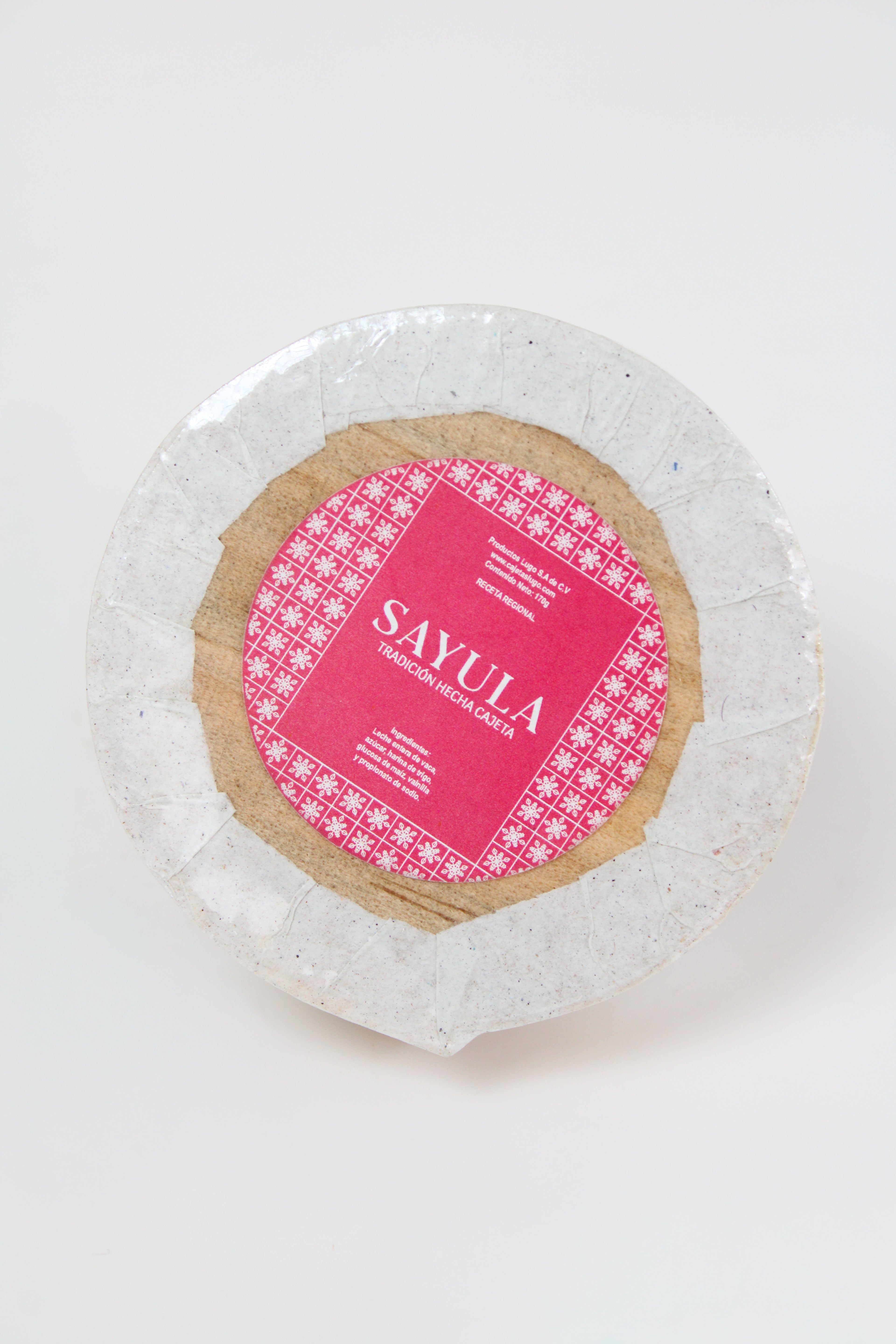 Cajeta artesanal Sayula envase redondo mediano