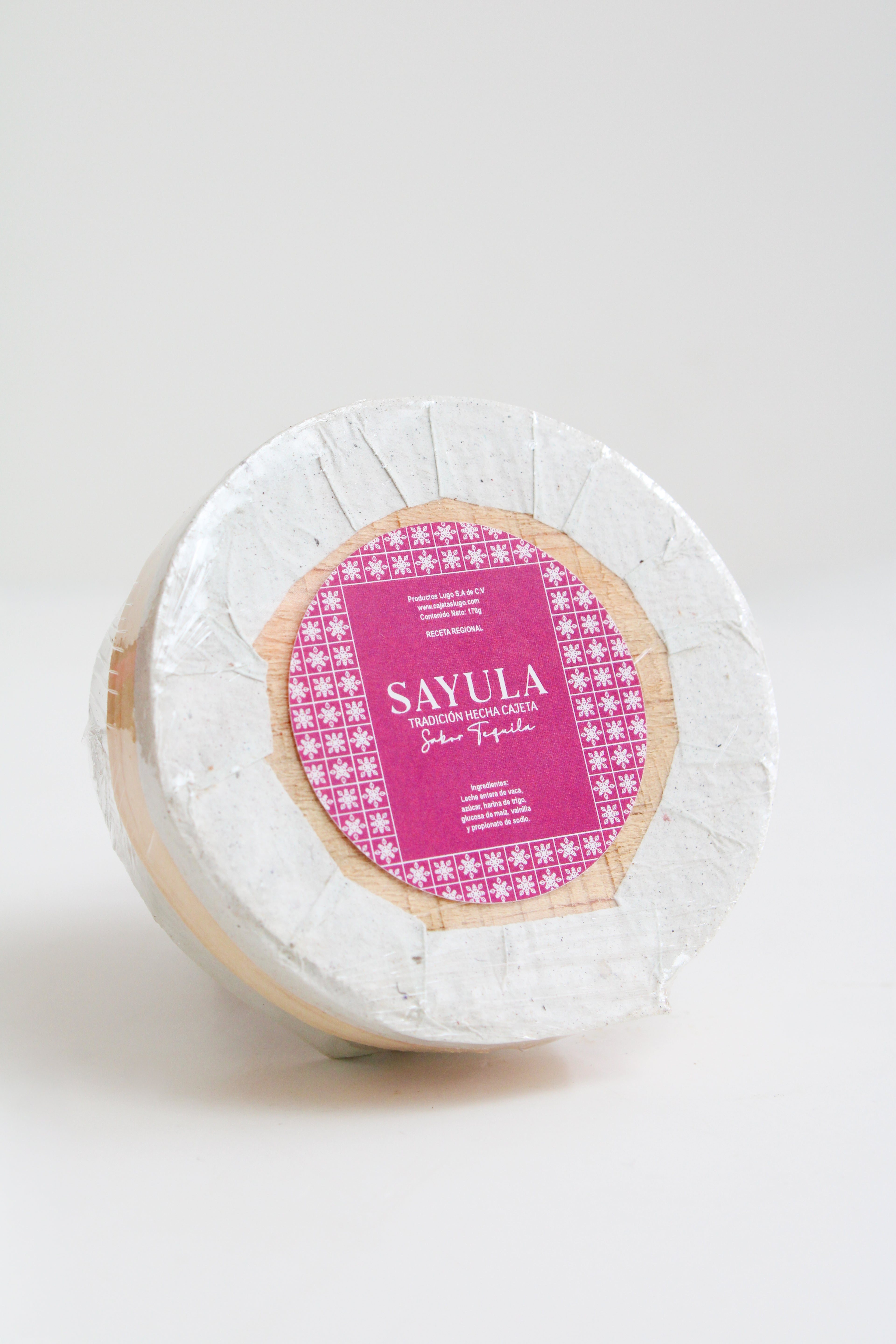 Cajeta artesanal Sayula redonda mediana sabor licor de agave