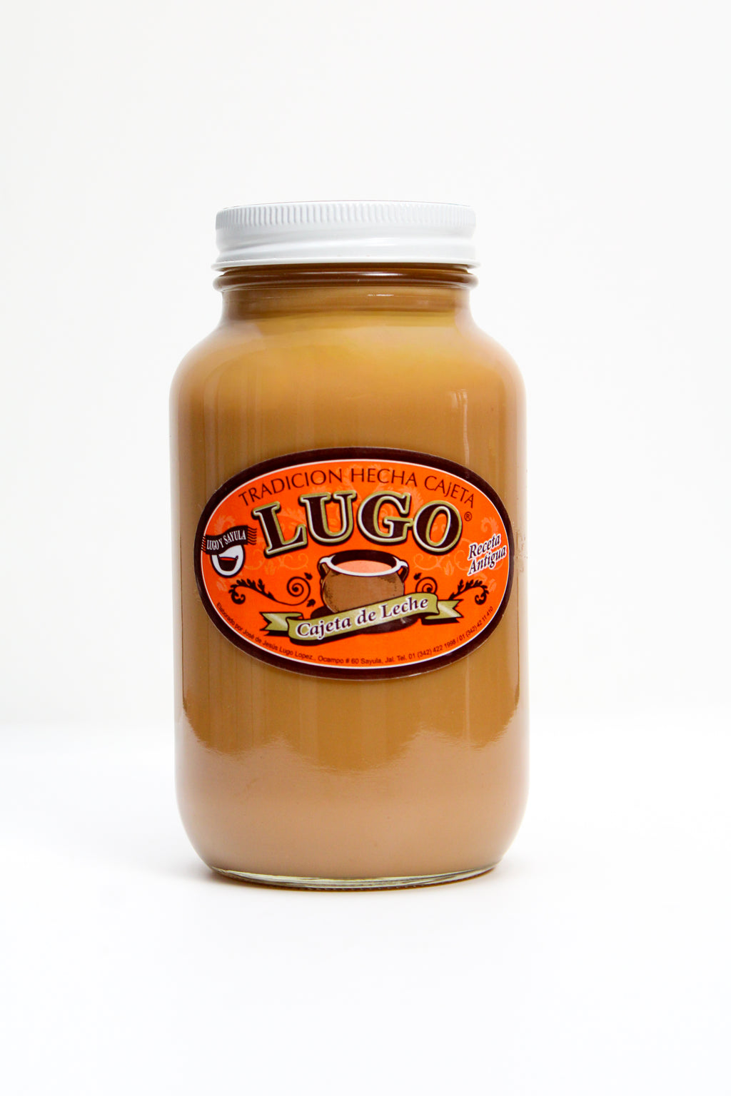 Cajeta artesanal Lugo en frasco grande