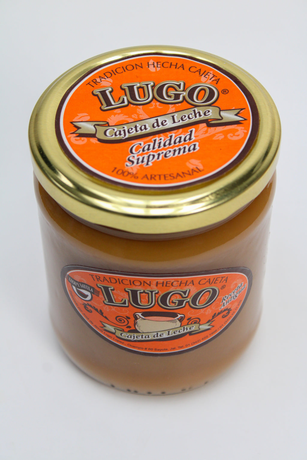 Cajeta artesanal Lugo en frasco mediano