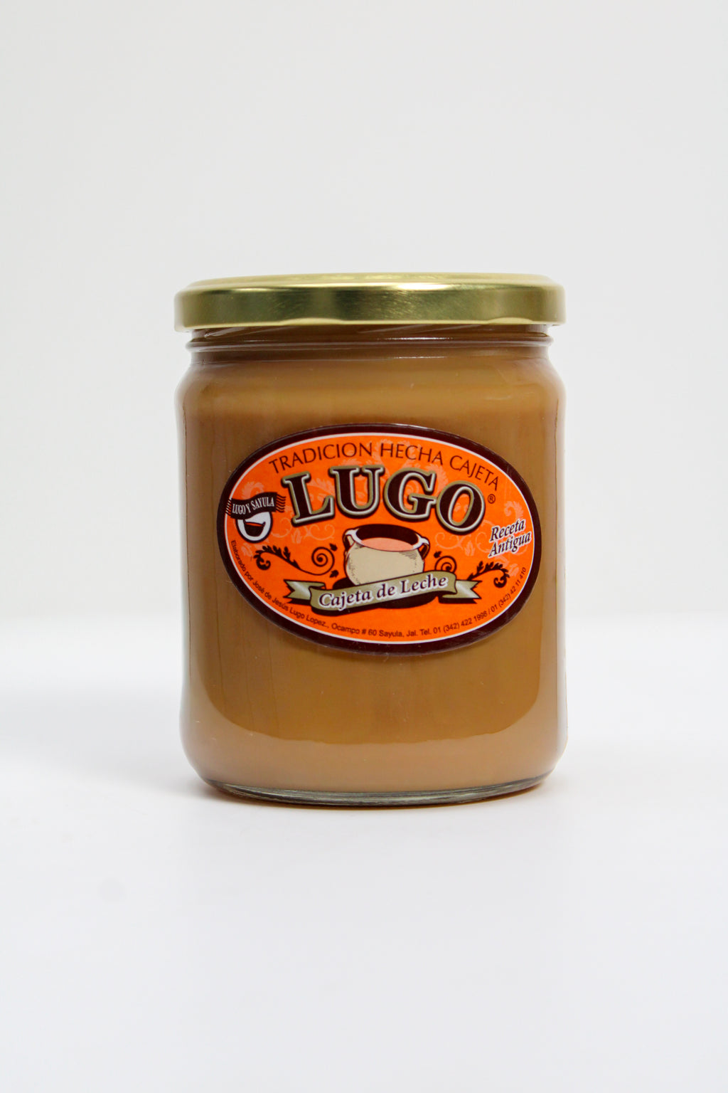 Cajeta artesanal Lugo en frasco mediano