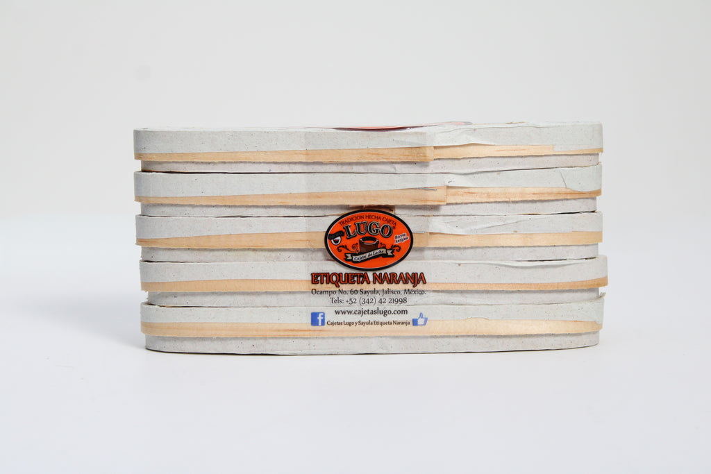 Paquete de cajeta Lugo artesanal tamaño grande empaque madera