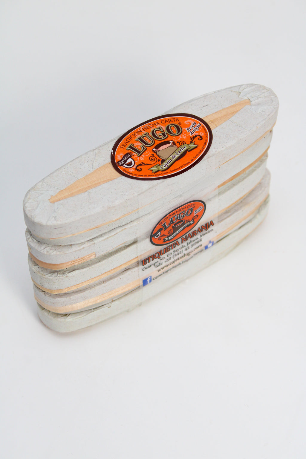 Paquete de cajeta Lugo artesanal tamaño mediano empaque madera