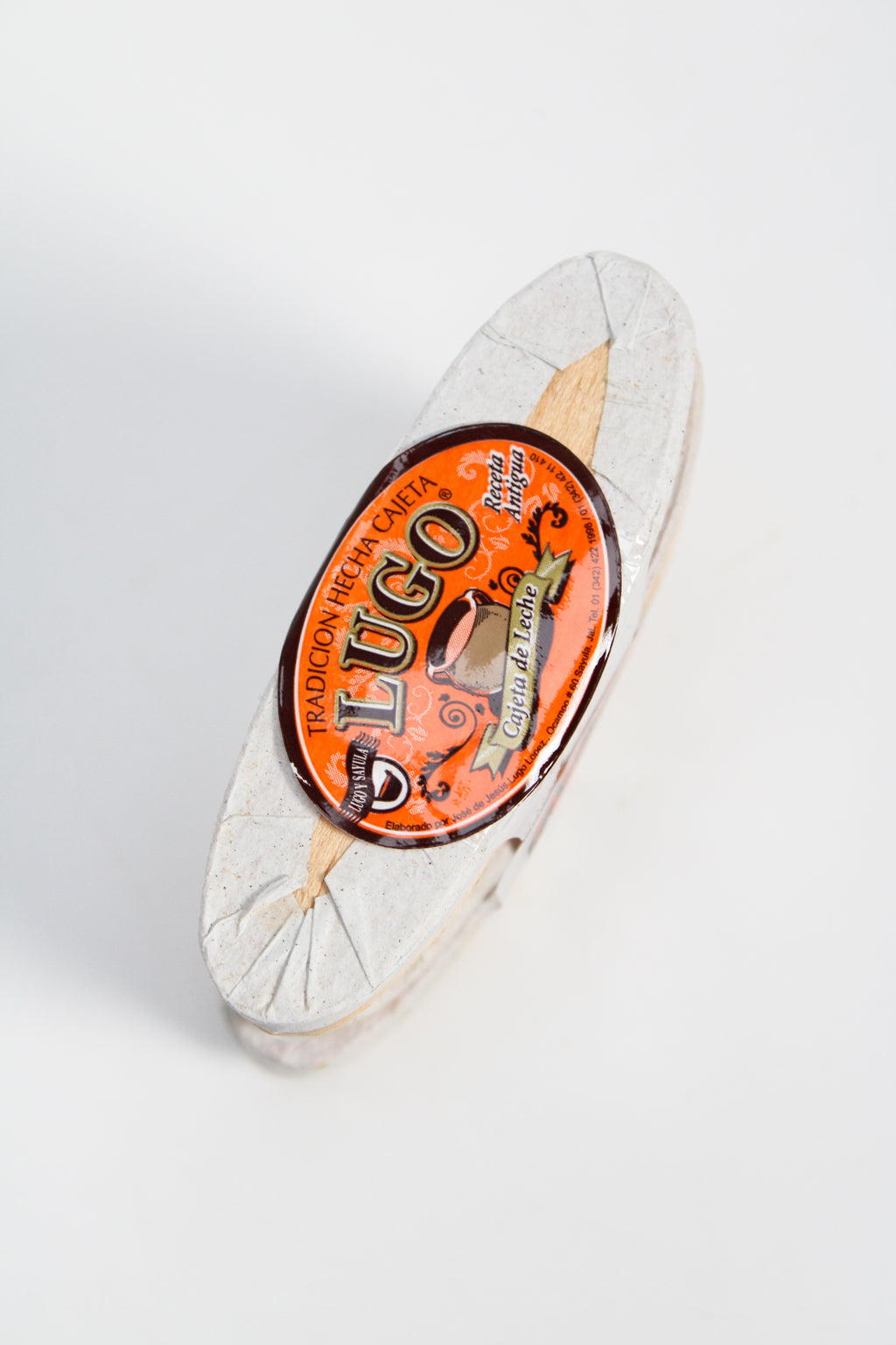 Paquete de cajeta Lugo artesanal tamaño mini empaque madera