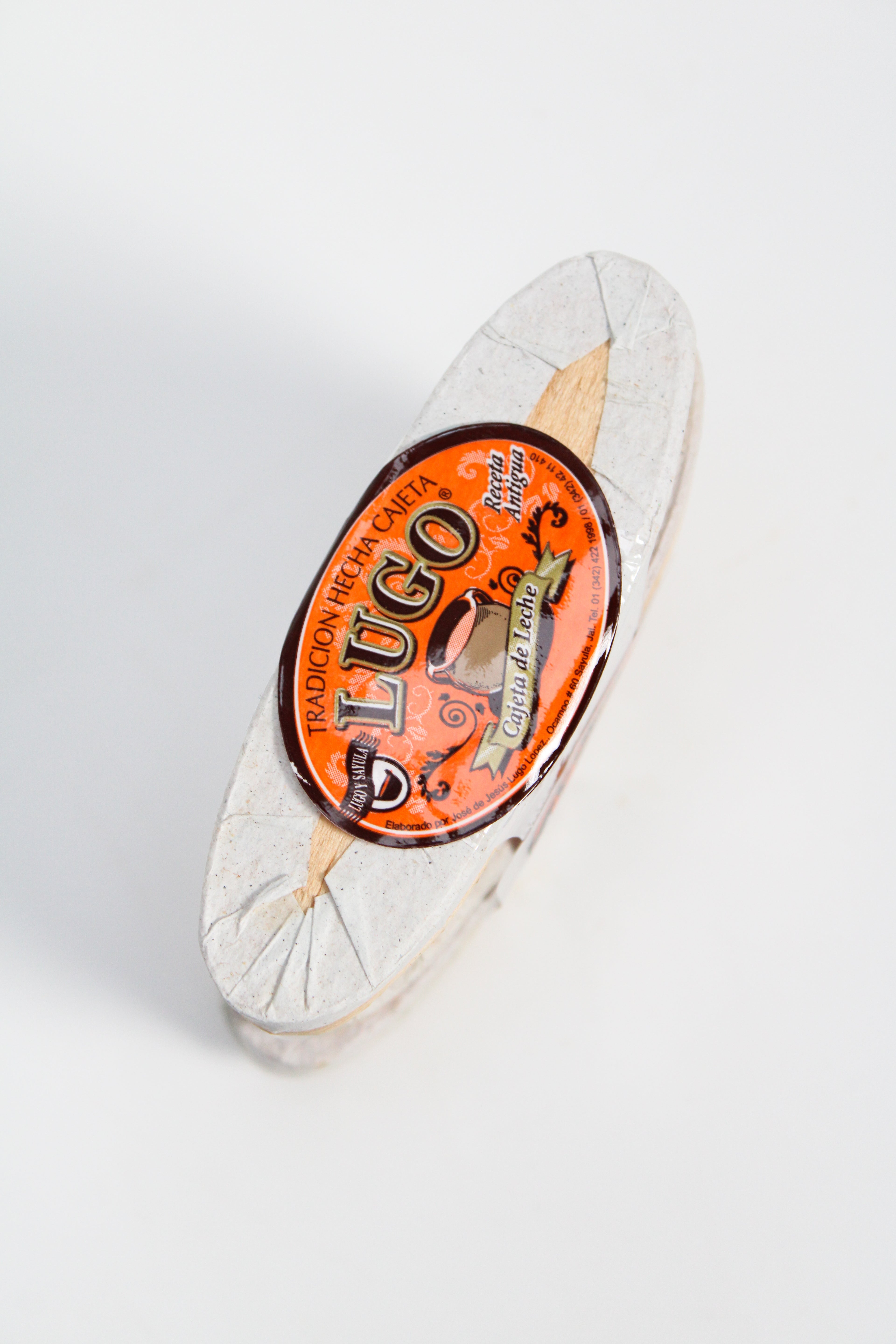 Paquete de cajeta Lugo artesanal tamaño mini empaque madera
