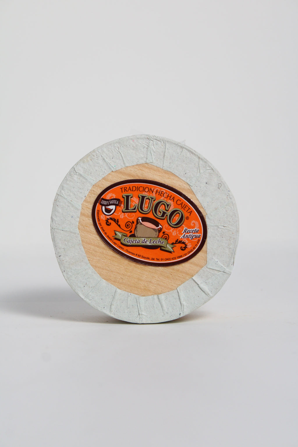 Cajeta artesanal Lugo en envase redondo chico