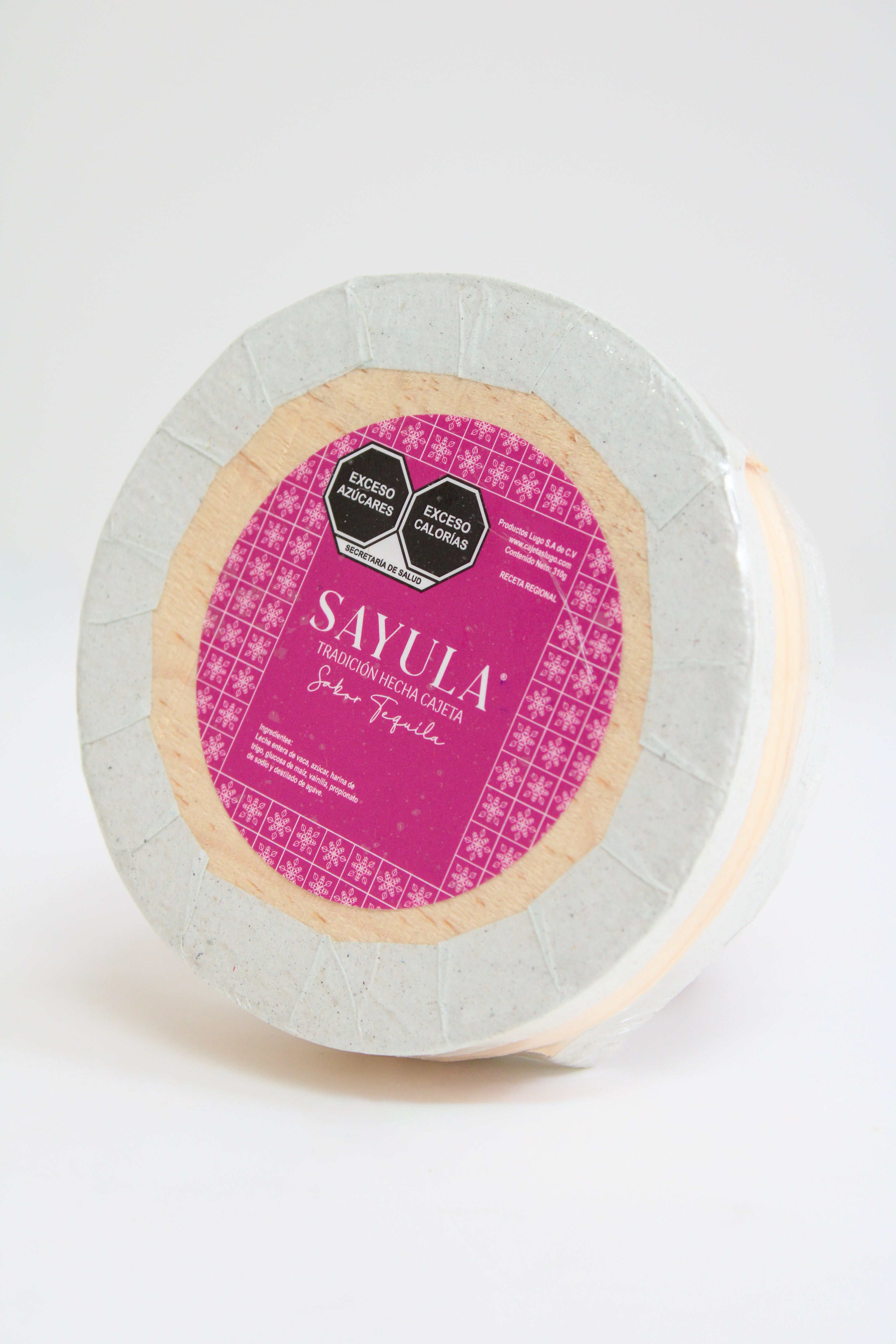 Cajeta artesanal Sayula redonda extra grande sabor licor de agave